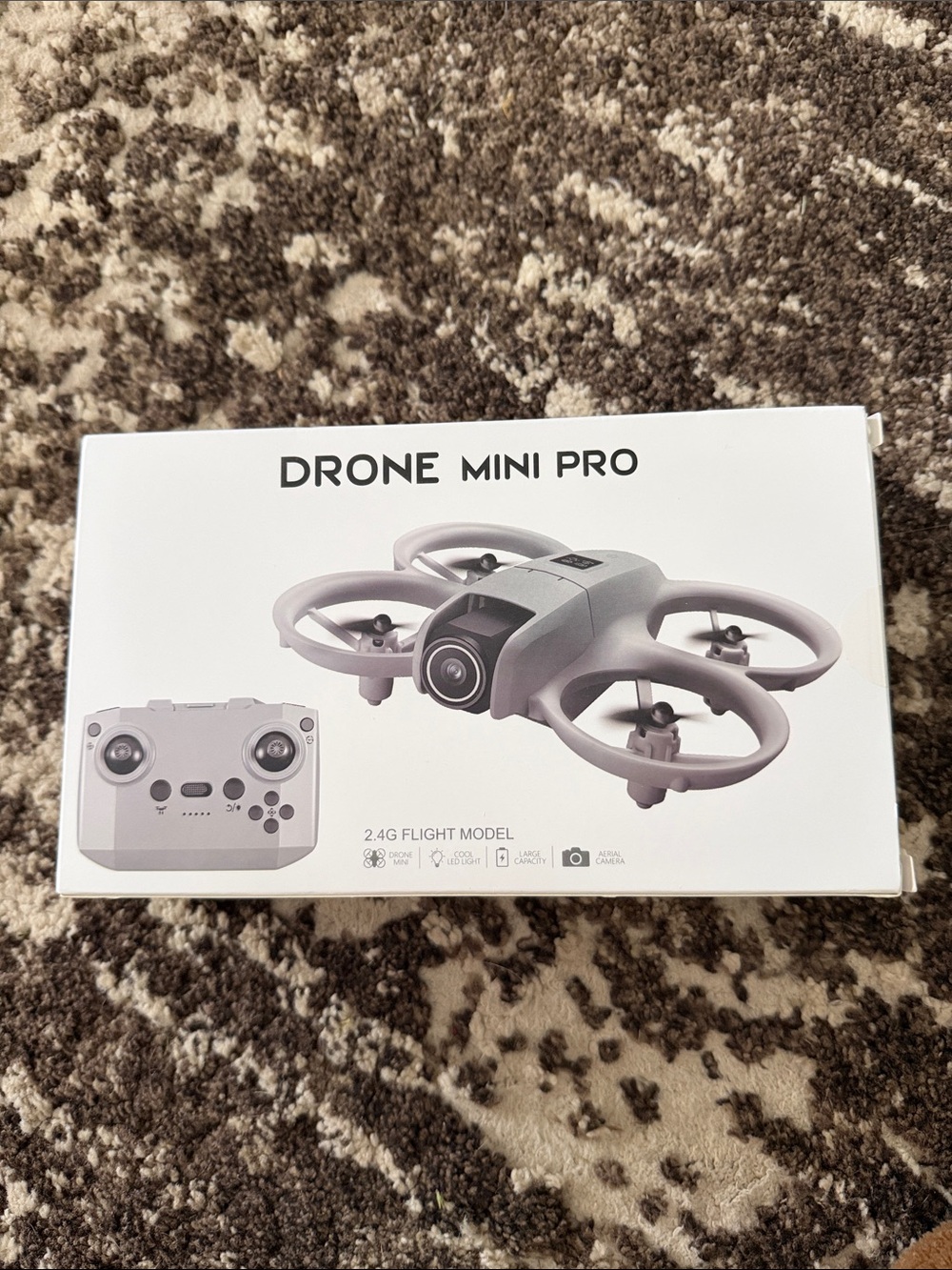 Drone Mini Pro 2.4g Flight Model— White Compact Camera Drone